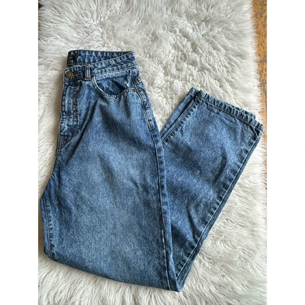 Nasty Gal Women’s Size 8 Acid Washed High Waisted Mom Jeans Y2K